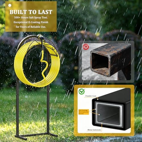 Garden Hose Holder Stand with Pattern Heavy Duty Freestanding Holds - Image 5