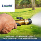 Underhill CoolPro Valve and Fog Nozzle for Cooling Turf, Garden Hose Nozzle Sprayer, 4-6 GPM 70 PSI, Heavy-Duty Rubber, 25-ft Pattern, HNC075 - Image 5