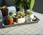 VUWEZ 2 Pack of Plastic Plant Tray Saucer Rectangular 30 inch, Planter Trays Saucers for Indoors Outdoor, Plant Water Drip Tray for Flower Pot Planter, Windowsill Pots Trays (8 X 30'', Gray) - Image 6