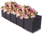 YSUEFIJO Planter Box Outdoor Raised, Raised Garden Bed for Vegetables, Garden Bed Kit Plastic, with Drainage Holes, for Flowers, Herbs, Fruits by WELCOMETOYSUEFIJO