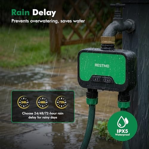RESTMO Smart WiFi 2-Zone Sprinkler Timer, APP Control Timer - Image 5