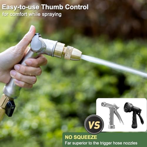 FANHAO 100% Metal Thumb Control Adjustable Hose Nozzle, High Pressure - Image 5