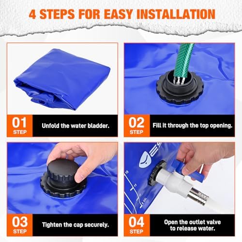 Yesker 63 Gallon Portable Water Tank Bladder for Camping Containers - Image 5