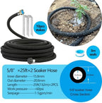 AMRITA Soaker Hose 5/8" 25FT 2 Pack Garden Drip Hoses Aluminum Couplings - Image 4
