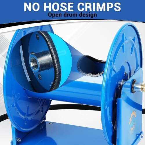 PWACCS Manual Pressure Washer Reel 150FTx3/8", 300FTx1/4" Power Hose Reel - Image 6