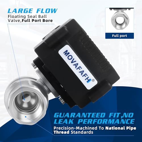 3/4" WiFi Water Shutoff Valve - 5V DC Smart Remote Control Water Valve Timer, Stainless Steel Construction, App & Mobile Remote Control, NSF Certified, IP67 - Image 6