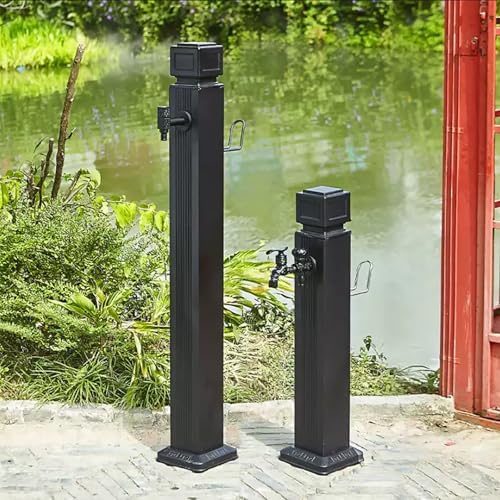 Outdoor Stainless Steel Garden Water Column/Hose Stand with Faucet Antifreeze Anti-Rust Courtyard Water Faucet Pillar Floor Mount Water Tap Columns Stainless Steel Square Vertical Garden Water Column( - Image 7