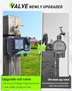 RAINPOINT 3 Zone Water Sprinkler Timer with Brass Inlet, IP65 Waterproof Hose Irrigation Timer, Rain Delay Manual Auto Watering System with Large LCD Display for Yard Lawn Garden, 2027 New Version - Image 7