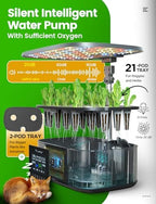 LETPOT LPH-Max 21-Pod Hydroponic Growing System Kits, Smart Indoor Garden with APP & WiFi Control, Auto Watering & Nutrient Supply, 36W Full Spectrum LED Grow Light, 7.5L Tank, Up to 30" Height - Image 7