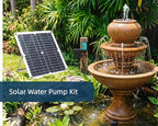 generic 50W Solar Panel 22W Water Fountain Pump Kit with Battery Box & Timer Controller, 12V DC Solar Powered Pond/Fountain/Submersible Pump for Garden, Outdoor, Pool - Image 2