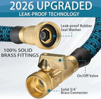 100 ft Garden Hose - Expandable Garden Hose with 10 Function Spray Nozzle - Kink-Free, Lightweight, Durable, Flexible, 2026 New Retractable Water Hoses for Yard, Lawn, Gardening(Blue Black) - Image 2