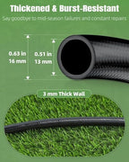 Pawfly 50 ft 1/2 Inch Drip Irrigation Tubing Main Tube, 1/2 Irrigation Tubing for Garden Irrigation System, Flexible PVC Main Line with 5 Barbed Locked Drip Irrigation Parts, 1/2" Drip Irrigation - Image 3