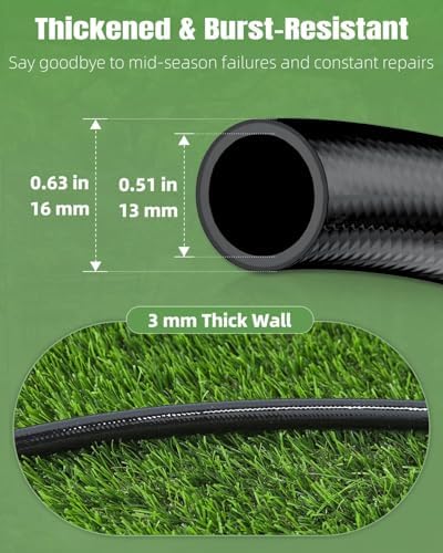 Pawfly 50 ft 1/2 Inch Drip Irrigation Tubing Main Tube, 1/2 Irrigation Tubing for Garden Irrigation System, Flexible PVC Main Line with 5 Barbed Locked Drip Irrigation Parts, 1/2" Drip Irrigation - Image 3