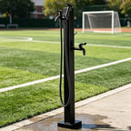 Outdoor Garden Water Column with Faucet & Spray Gun Hose Stand Stainless Steel Floor Mounted Hydrant Water Tap for Patio Backyard Car Wash Pet Bathing(Style 2,Height: 80cm/31.5in) by Gaommini