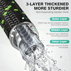 Lightweight Garden Hose, 50ft Non Expandable Water Hose with Nozzle - Image 2