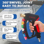 DUSICHIN Short Pressure Washer Wand High Spray Swivel Gun 7 Nozzle Tips 4000 PSI, Pressure Washer Attachment 1/4" Quick Connector Outlet,M22-14mm M22-15mm 3/8" INLET, Not for Garden Hose DUS2911 - Image 3
