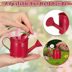 Kids Metal Watering Can, 6pack Small Iron Watering Can for Gardening Succulents Houseplants Bonsai, Mini Water Pot for Children Sprinkling Bucket (Mixed Style: Pink, Green, Yellow, Beige, Blue, Red) - Image 5