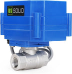 U.S. Solid 1/4 in Motorized Ball Valve, NSF Certified 304 Stainless Steel Electric Valve, Normally Closed, 9-24V DC, 5-Wire Control with Open/Closed Signal Output, Full Port (12-Pack) - Image 3