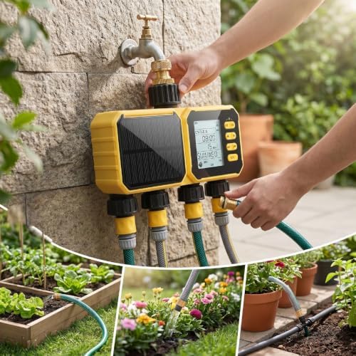 Eujgoov WiFi Water Irrigation Controller 4 Zone Hose Timer - Image 3