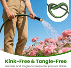 Garden Hose 50 FT, Non-Expanding Water Hose, Lightweight Flexible, Kink-Resistant & Burst-Resistant, High Pressure Garden Hose for Lawn, Garden, Car Wash & Outdoor Cleaning - Image 3