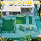 1/2" x 100 ft Retractable Garden Hose Reel, Any Length Lock & 180°Swivel - Image 2