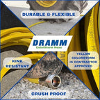 Dramm ColorStorm Premium Rubber Garden Hose – 50 ft Heavy Duty 5/8" Water Hose – Kink Resistant, Crush-Proof Nickel-Plated Couplings – Made in USA - Green - Image 3