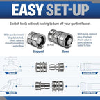 ESSENTIAL WASHER 3/4 Stainless Steel Garden Hose Check Valve Quick Connect Fitting | 3 Pack - Image 5
