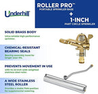 Underhill RollerPro 22-Inch Portable Sprinkler System Base with 1-Inch Part Circle Brass Impact Sprinkler, 1-Inch FHT x 1-Inch FPT, A-RP221-SI100P - Image 3