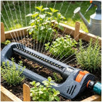 19 Holes Oscillating Lawn Sprinkler with Weighted Base, 4 Spray Modes for Garden - Image 3