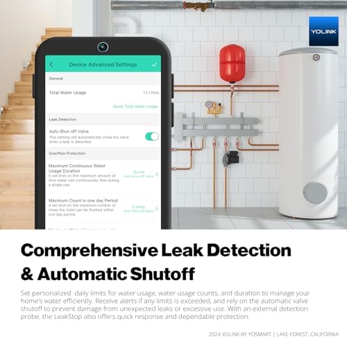 YoLink LeakStop 2-Channel for Washing Machine ONLY, Dual Auto Shutoff Valves & Leak Detection, Real-Time Monitoring, LoRa Long-Range, 2 AA Up to 5-Year Battery – Hub Required - Image 6