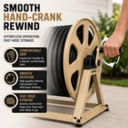 Dual Floor and Wall Mounted Garden Hose Reel, Holds 200ft of Water Hose, Heavy Duty Metal Hose Reel, Space Saving Hose Reel Organizer for Yard, Garage & Shed - Image 4