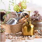 Stainless Steel Watering Can,Upgrade Mini Plant Spray Mister 10oz300ml Pot for Outdoor Indoor Gardening Silver,Gold Color(Gold) - Image 3