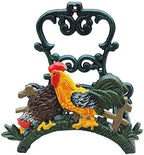 Sungmor Heavy Duty Cast Iron Garden Hose Holder | Wall Mounted Water Hose Hanger | Decorative Indoor Outdoor Hose Rack Reel | 50FT 75FT 100FT Water Hose Bulter Storage | Lovely Cock Metal Hose Stand by Sungmor