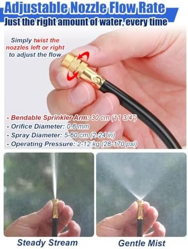 Adjustable Drip Irrigation Kit for Garden Watering, 5/16" Fast-Lock Tubing - Image 3