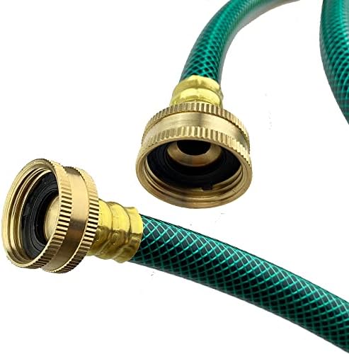 Darnassus PVC Garden Hose 1/2 Inch Green Heavy Duty Water Hose with Solid Brass Fittings,No Leaking, Flexible,for outdoors,Lawns,Patio (100 FT, Green, Brass Fittings) - Image 4
