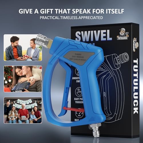 Short Pressure Washer Gun with 3/8" Swivel, 4080PSI - Image 2