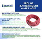 Underhill ProLine Featherweight Lightweight Garden Hose 50 ft, Heavy-Duty Anti-Kink, 200 psi WP, 800 psi BP, H75-075PRO-FW, ¾ Inch x 75 ft GHT, Red - Image 3