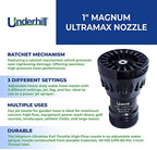 Underhill Magnum UltraMax Full Throttle High Flow Garden Water Hose Nozzle, Sprayer, 39-100 GPM 80 PSI, 1-Inch FHT, Jet, Soak, Fan, NG500-SFSH-10 - Image 3