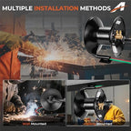 Manual Twin Welding Hose Reel Holds 100 ft of 3/8" or 1/4" Gas Hose,Universal Mounting Bracket for Wall, Ceiling or Cart (Hose Not Included) - Image 6