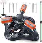 Metal Lawn Sprinkler for Yard with Adjustable Extension Risers by ElectricWise