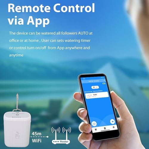 Automatic Plant Waterer App Controlled Irrigation System with Soil Sensors 2 Watering Modes for Busy Homeowners Smart Scheduling Via Phone Sets Timers Rain Delay While Away Soil - Image 3