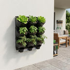 Vertical Wall Planter 3-Tier, 9-Pot Hanging Plant Holder(Black) - Image 6