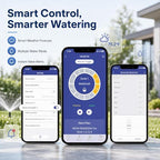 8 Zone Smart Sprinkler Controller, WiFi Irrigation Timer with App Remote Control, Weather-Based Automatic Watering, Customizable Schedules & Seasonal Adjustment for Lawn and Garden - Image 4