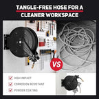 Pressure Washer Hose Reel 3/8" x 50 ft, Retractable Reel Only - Image 6