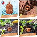 10*6in Ollas Clay Watering Pot with lid Terra Cotta Clay Irrigation Plant Watering Globes with Top Storage Pool Plant Corms for Irrigating Pots Plant Enthusiasts Terracotta Watering Spikes - Image 3