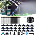 100FT Drip Irrigation System, Tool-Free Quick Connectors by WCBMIRRI