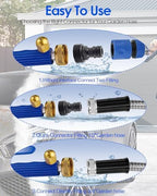 2026 Upgrade Jet Nozzle for Garden Hose 2-in-1 Jet Nozzle High Pressure Hose Nozzle with 2 Different Nozzles and Hose Quick Connectors for Car Pet Garden Cleaning - Image 3