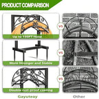 Garden Hose Holder Stand with Storage Basket, Heavy Duty Freestanding Water Hose Hanger Holds 151ft, Rust-Resistant Outdoor Hose Rack for Yard Lawn Farm - Image 3