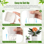 30 Pack 2" 2.5" Small Self Watering Pots for Indoor Plants Clear Mini Self Watering Plant Pot with Water Level Drainage Holes 30 Plastic Label 3 Planting Tools Rope for Propagation Succulent - Image 4
