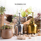 Stainless Steel Watering Can,Upgrade Mini Plant Spray Mister 10oz300ml Pot for Outdoor Indoor Gardening Silver,Gold Color(Silver) - Image 4